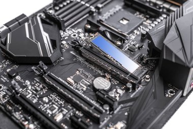 Sabit disk Ssd m2 anakart arka plan üzerinde.