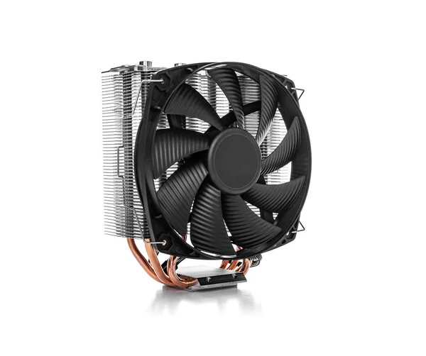 Cooler computer fan isolated on a white background. — Stock Photo, Image