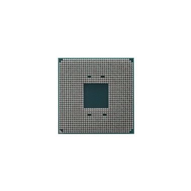CPU üzerinde beyaz izole bilgisayar işlemcileri.