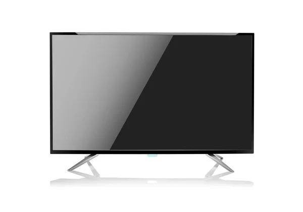 Computermonitor oder Fernseher. isoliert auf weißem Hintergrund. — Stockfoto
