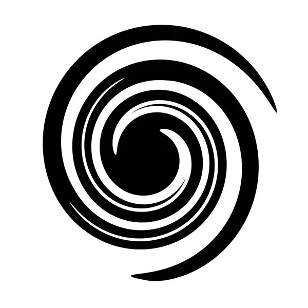 Abstract spiral in the form of a black circle on white background. — Stock Photo, Image