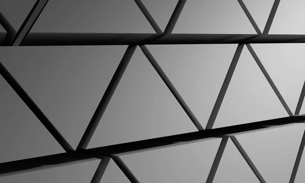 De piramides abstracte achtergrond van driehoeken van grijze kleur. 3D illustratie. — Stockfoto