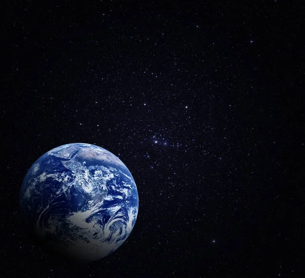 Planet Erde. Erde im endlosen Sternenraum. — Stockfoto