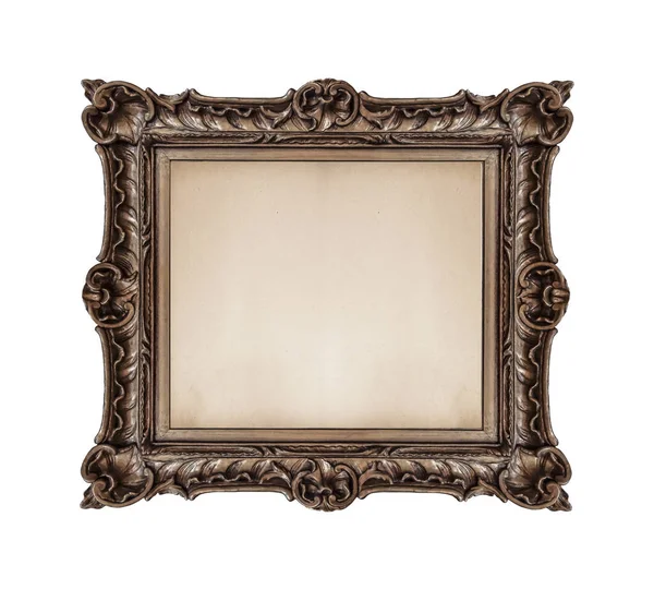 Vintage old picture frame on a white background. — Stock Photo, Image