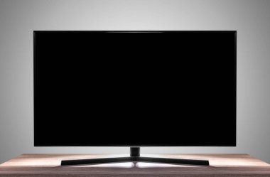 Boş ekranlı odada Akıllı Tv.