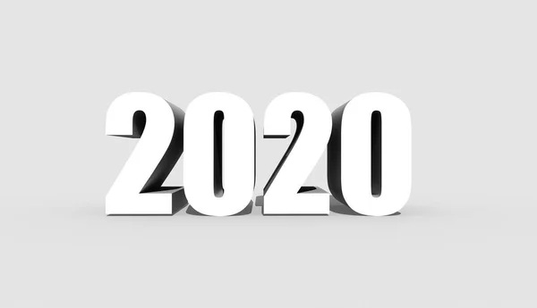 Twenty twenty or two thousand twenty figures on a gray background. — Stock Photo, Image