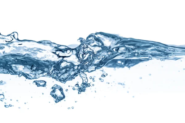 Vattnets textur på genomskinlig eller vit bakgrund. — Stockfoto