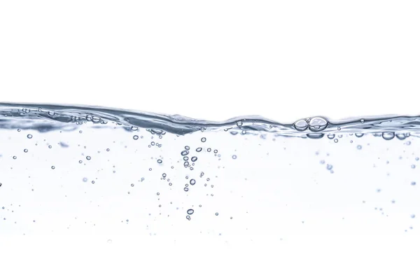 Vattnets textur på genomskinlig eller vit bakgrund. — Stockfoto