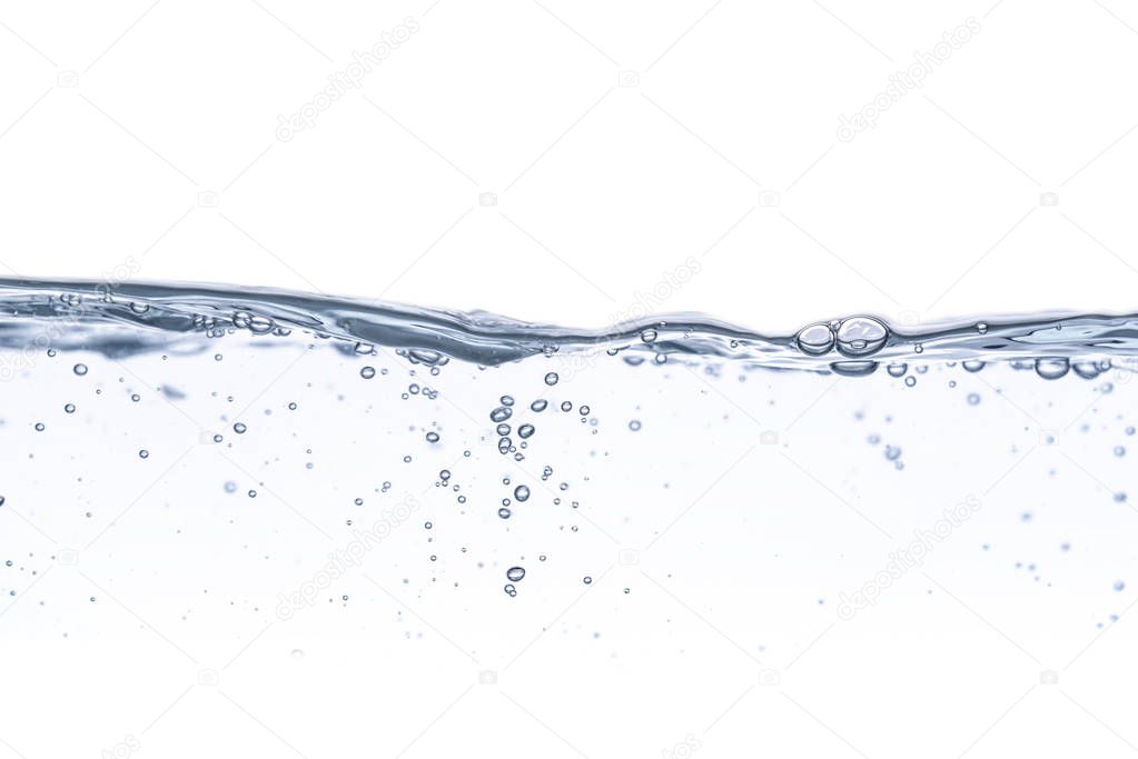 Texture of water on transparent or white background.