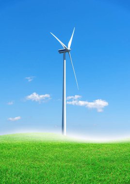 Tarladaki rüzgar çiftliği