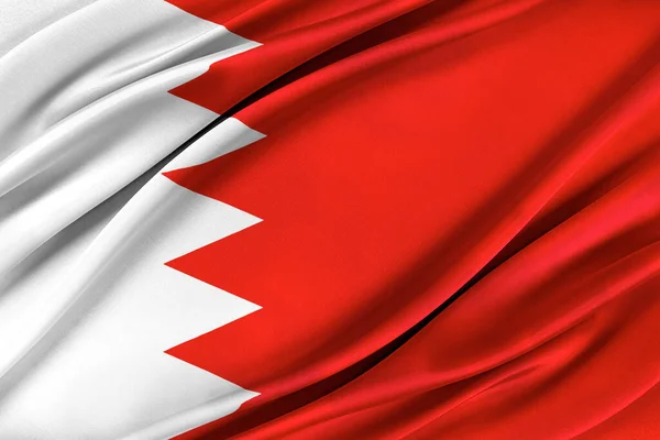 Bandiera colorata del Bahrein sventola nel vento. — Foto Stock