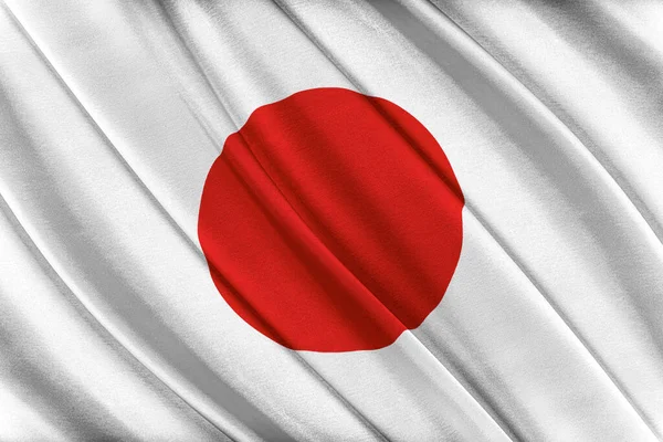 Colorida bandera de Japón ondeando en el viento. —  Fotos de Stock