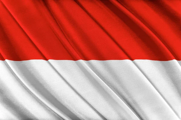 Colorata bandiera indonesiana sventola nel vento. — Foto Stock