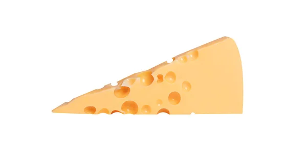 Pedazo de queso aislado sobre blanco. — Foto de Stock