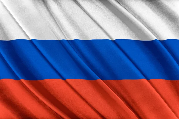 Colorful Russia flag waving in the wind. — Stock Photo, Image