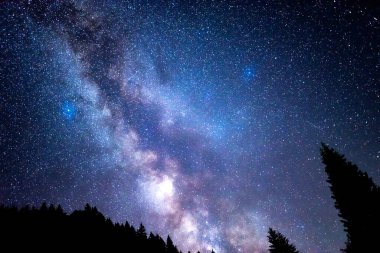 Samanyolu Galaksisi. Yıldızlı gökyüzü.