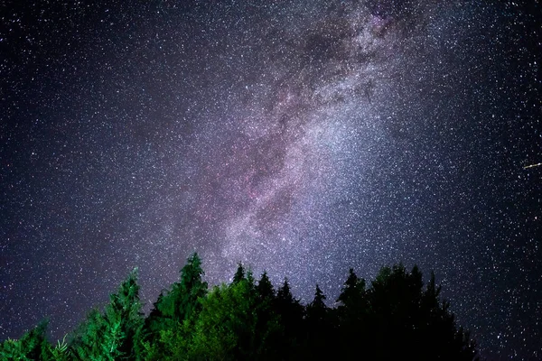 La galaxie de la Voie lactée. Ciel étoilé. — Photo