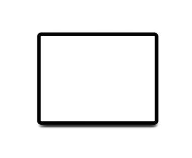 Tablet PC beyaz arkaplanda izole edildi.