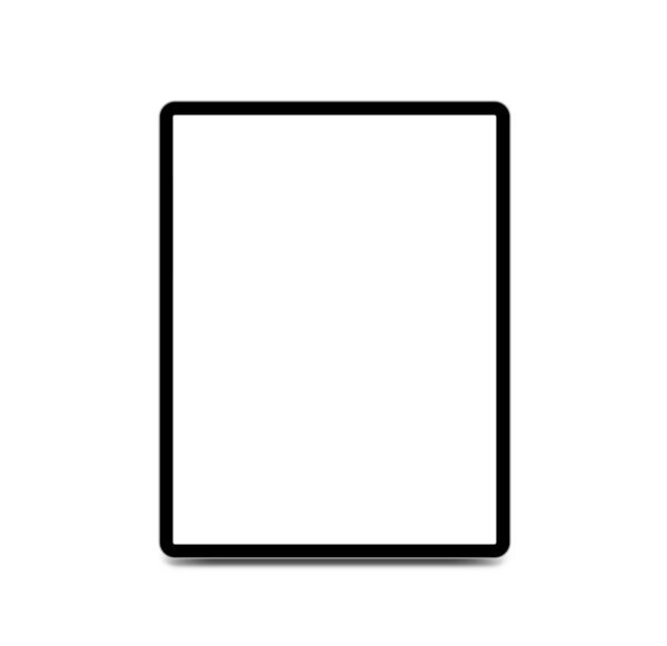 Tablet PC isolated on a white background.