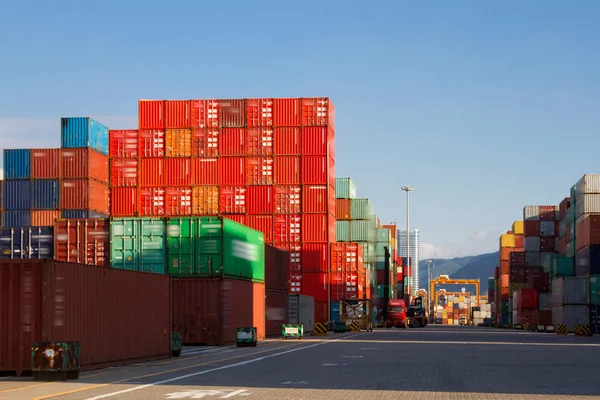 Gru Container Carico Nel Porto Shenzhen Cina — Foto Stock