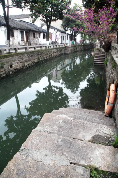 Architecture Canal Shantang Street Suzhou Prowincja Jiangsu Chiny — Zdjęcie stockowe