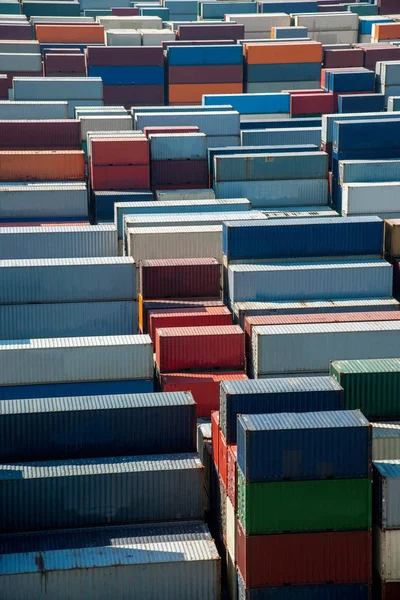 Lot Various Cargo Containers Harbor China — Stok fotoğraf