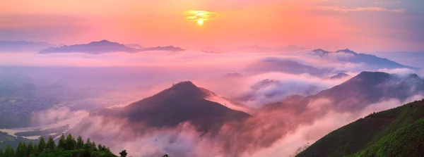 Vue Aérienne Beau Paysage Montagne Guangxi Chine — Photo