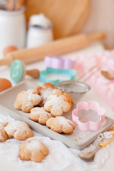 Hausgemachte Leckere Plätzchen Der Küche — Stockfoto