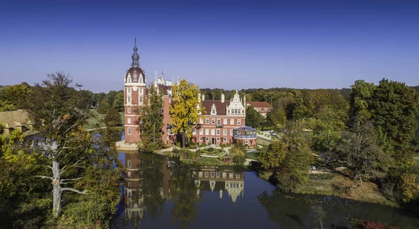 Belo Castelo Jardins Frst Pckler Park Bad Muskau Partir Uma — Fotografia de Stock