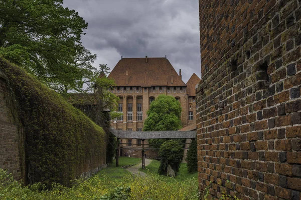 Malbork Río Nogat Castillo Ladrillo Medieval Más Grande — Foto de Stock