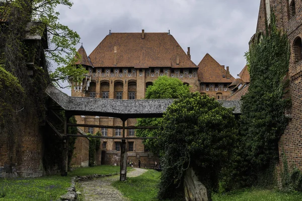 Malbork Río Nogat Castillo Ladrillo Medieval Más Grande — Foto de Stock