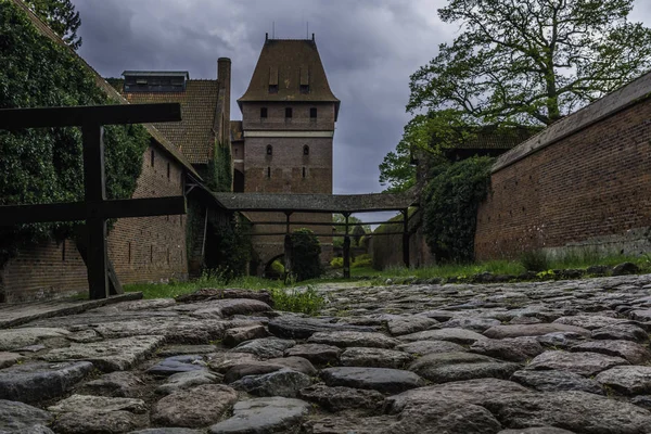 Malbork Rzece Nogat Największy Średniowieczny Ceglany Zamek — Zdjęcie stockowe