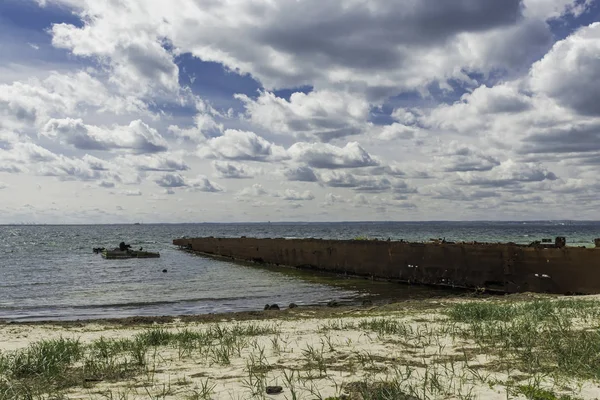Bahía Naufragios Península Hel Mar Báltico Orp Wicher Orp Grom — Foto de Stock