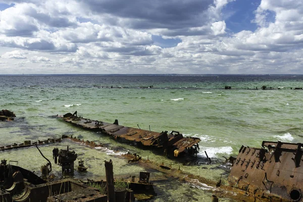 Bahía Naufragios Península Hel Mar Báltico Orp Wicher Orp Grom — Foto de Stock