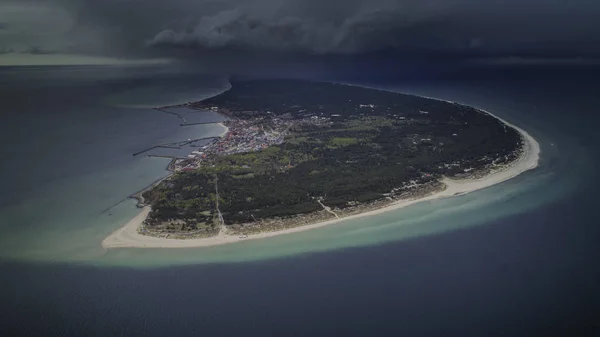 Хель Хел Пень Шторм Надвигается Хель Балтийское Море Гданьский Залив — стоковое фото