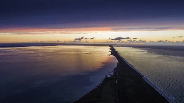 Hel Sunset Hel Peninsula Baltic Sea Gulf Gdansk Poland — Stock Photo, Image