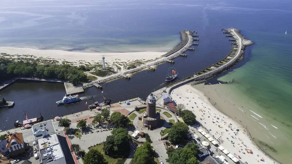 Widok Lotu Ptaka Piękne Miasto Uzdrowisko Nad Morzem Bałtyckim — Zdjęcie stockowe