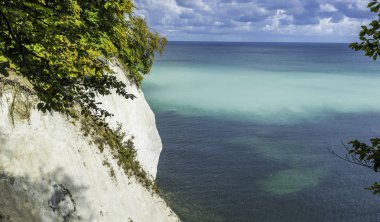 Rugen Adası 'nın Tebeşir Kayalıkları, Baltık Denizi' ndeki Dev Kayalar, Jasmund Ulusal Parkı, Rugen Adası, Rgen