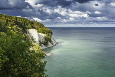 Rugen Adası 'nın Tebeşir Kayalıkları, Baltık Denizi' ndeki Dev Kayalar, Jasmund Ulusal Parkı, Rugen Adası, Rgen