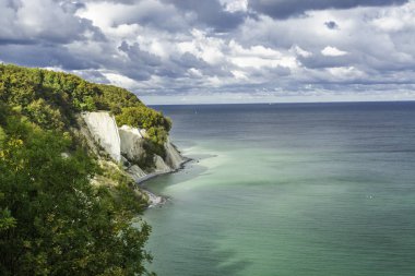 Rugen Adası 'nın Tebeşir Kayalıkları, Baltık Denizi' ndeki Dev Kayalar, Jasmund Ulusal Parkı, Rugen Adası, Rgen