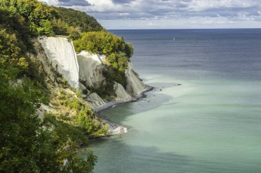 Rugen Adası 'nın Tebeşir Kayalıkları, Baltık Denizi' ndeki Dev Kayalar, Jasmund Ulusal Parkı, Rugen Adası, Rgen