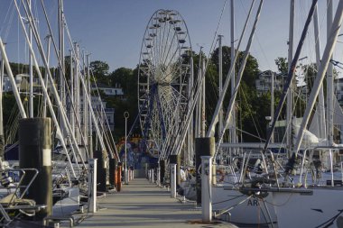 Sassnitz limanında yelkenliler