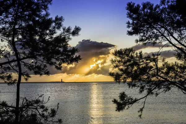 Nascer Sol Praia Junto Mar Com Excelentes Vistas — Fotografia de Stock