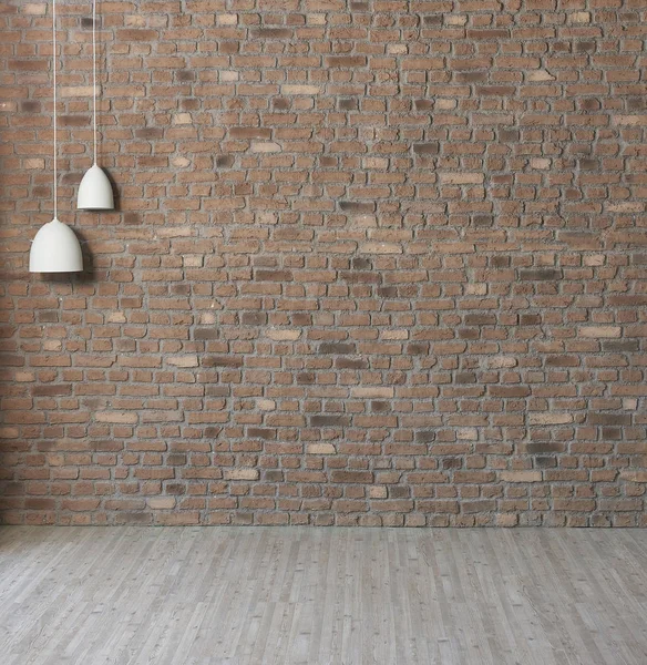 Modern Brick Wall Lamps Background — Stock Photo, Image