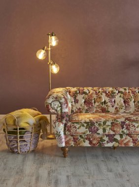 Klasik Chester kanepe, iç dekorasyon yeni kavramı 