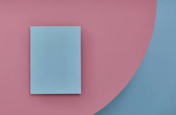 Pink and blue background dark blue frame decoration.