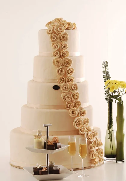 Beautiful Wedding Cake Background — Stock Photo, Image