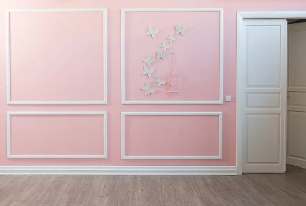 Pink White Baby Room Interior — Stock Photo, Image
