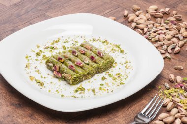 arka planda türk geleneksel tatlı