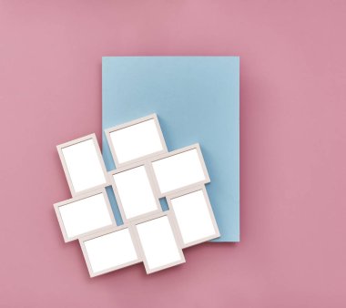 birçok tablet PC ve renk arka plan üzerinde, üst görünüm